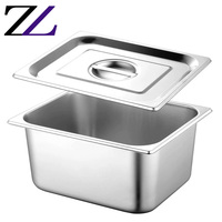 Küchenausstattung Chafing Dish Lebensmittelbehälter Edelstahl GN 1/1 Größe Hotel Dampftisch Buffet Gelato Gastronorm Lebensmittelbehälter