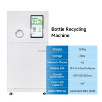 Machine de recyclage de bouteilles d'extérieur YISO, distributeur automatique inversé avec écran publicitaire et impression de tickets pour la communauté