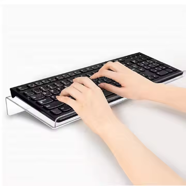 Computer Keyboard Stand Tilt Pc Keyboard Stand Riser for Easy Ergonomic Typing Acrylic  for Office Desk