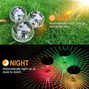 Lámpara Solar Flotante <span class=keywords><strong>para</strong></span> Piscina, Impermeable IP65, LED de Plástico, Multicolor, Lámpara de Agua Flotante <span class=keywords><strong>para</strong></span> Pecera o Estanque - Product Image 3