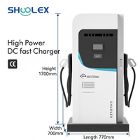 Stasiun Pengisian Daya Cepat DC EV SHUOLEX 60KW-240KW Dual Gun 200-1000V IP55 Tahan Air Pengisi Daya Cepat EV Komersial