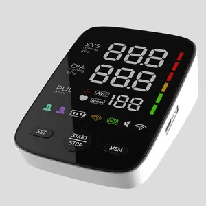 カスタマイズポータブル199メモリーアームカフ自動デジタル高血圧機BPモニター
