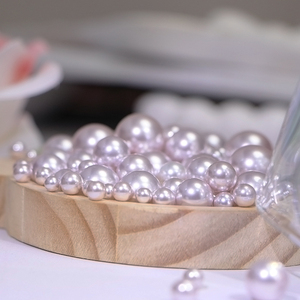 Perle di Cristallo Viola Chiaro Semi-forate Accessori Fai-da-Te per Creazione di Anelli Rotonde Simili a Perle - Product Image 6