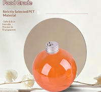 Bouteille en plastique ronde PET de 500 ml avec bouchon à vis, transparente, épaisse, jetable, pour jus, boissons, lait, thé, bouteille de qualité alimentaire