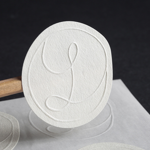 Custom Luxury <strong>Embossed</strong> logo Sticker Textured Paper <strong>Label</strong> Sticker for Packaging <strong>Label</strong> Stickers - Product Image 6
