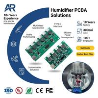 Module de brumisation ultrasonique Type-C DC 5V à 4 jets, étanche, avec contrôle par minuterie/veille/RGB, carte de contrôle d'humidificateur sans interrupteur, carte PCB logique