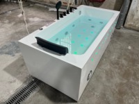 Baignoire de luxe pour villa, avec fonction cascade, spa, jets d'air, massage, siège et jacuzzi, pour usage intérieur, vente en gros directe usine