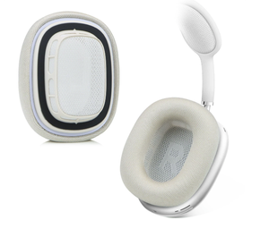 For AirPods Max Hybrid Cloth Silicone Ear <b>Pads</b> Soft Fabric Rubber Replacement Headphone <b>Cushions</b> Comfortable Earpads Covers - Product Image 5