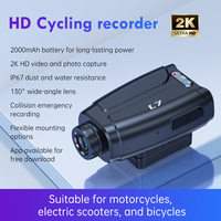 Caméra de tableau de bord pour moto L7 2K HD, batterie 2000 mAh, étanche IP67, caméra de casque pour le cyclisme