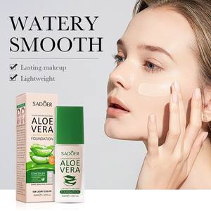 SADOER, nueva base líquida de Aloe Vera vegana con protector solar hidratante de larga duración, <span class=keywords><strong>corrector</strong></span> blanqueador impermeable <span class=keywords><strong>para</strong></span> la cara - Product Image 1