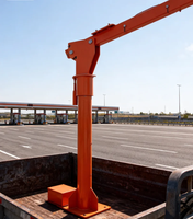 Mini grue de levage mobile électrique pliable robuste 500 kg pour camionnette, rotative à 360 degrés, avec treuil et palan