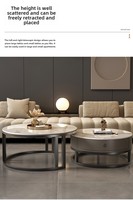 2024 Table d'appoint moderne et décontractée de luxe petits appartements accessibles ardoise MDF bois thé café ensemble maison salon meubles