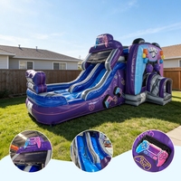 Vente en gros : Château gonflable commercial personnalisé en PVC, thème jeu combiné 'Moon Walk', pour enfants