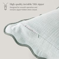 Housse de coussin en coton chic vert doux avec bord à volants idéale pour la décoration de la chambre à coucher ajoute une touche d'élégance à votre lit