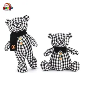 Zaves Teddy Bear Pair set 2 standing sitting Checkerboard naughty Manufacturer New Product Original OEM/OEM