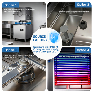Lavavajillas Inteligente Totalmente Automático con Pantalla LCD, Acero Inoxidable, Independiente, Capacidad para 16 Juegos, Clase Energética A, para Uso Comercial y en Cocina - Product Image 6