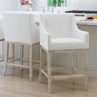 Tabouret de bar en bois massif au design moderne