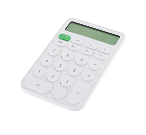 Calculadora electrónica de bolsillo para estudiantes, dispositivo de bolsillo colorido con botón redondo de 12 dígitos, color verde, digital - Product Image 1
