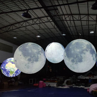 Modèle de lune gonflable publicitaire géant Ballon de lune gonflable à lumière LED pour décoration