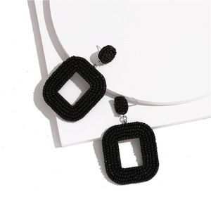 Orecchini nativi a buon mercato all'ingrosso gioielli di moda donna creativo geometrico con cuore quadrato fatto a mano Boho <span class=keywords><strong>Sead</strong></span> orecchini di perline - Product Image 6
