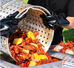Set per la cottura di frutti di mare da 110.000 BTU, pentola in alluminio da 60 quarti per la cottura di granchi con cestello rimovibile e regolatore di pressione da 10 libbre per gamberi - Product Image 3