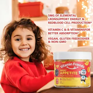 OEM/ODM Multivitamin anak-anak sehari-hari Vitamin Friends Vegan nutrisi mendukung Gummies b-kompleks Biotin fungsi tubuh