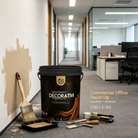 Peinture murale intérieure acrylique Validea à faible teneur en COV, lavable, haute couvrance, finition mate pour chambre, salon, hôtel, bureau, décoration intérieure