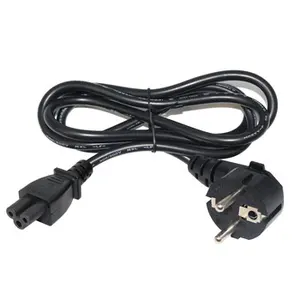 6 Feet Ft 3 Prongs AC Power Cord IEC320 C5 to EU Europe CEE 7/7 Schuko 90 Degree Angle 2 prongs AC Outlet Cable