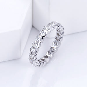 แหวนเพชรเม็ดกลมทองคำขาว 14K รุ่น MSR-1391 จาก Messi Jewelry สำหรับผู้หญิง - Product Image 3