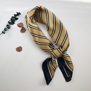 منخفضة موك مخصصة مطبوعة للنساء أزياء السيدات وشاح مربع وشاح الرأس وشاح الحرير - Product Image 4
