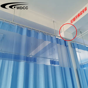 Rail de rideau médical pour salle d'urgence, rail de rideau de cabine d'hôpital avec tige réglable, rail de rideau d'hôpital incurvé au plafond - Product Image 3