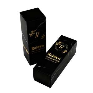 Premium Custom 350g Coated Paper <b>Hair</b> Oil <b>Boxes</b> Packaging With Gold Foil Logo - Product Image 5