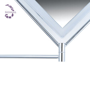 Usine nouvellement fixé au mur carré miroir de <span class=keywords><strong>maquillage</strong></span> Led grossissant sans buée pivotant douche miroir de rasage - Product Image 5