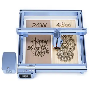 Nouvelle machine de gravure et de découpe laser IKier K1 Pro Max 48W/24W à commutation de puissance, double engrenage, super rapide 900 mm/s - Product Image 1