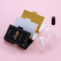 Cartes d'échantillons de parfum personnalisées avec logo d'entreprise imprimé, cartes de test de parfum, flacons vaporisateurs de 1 ml, 2 ml, 3 ml et cartes pour parfum