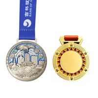 Médailles et trophées sportifs personnalisés professionnels pour le marathon de Boston, médailles souvenirs
