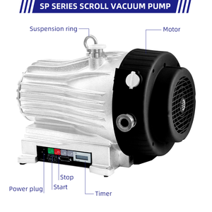 Pompe à <span class=keywords><strong>vide</strong></span> de laboratoire médicale sans huile à scroll, silencieuse 55 dBa, 12 CFM, modèle KF25, vente en gros - Product Image 5
