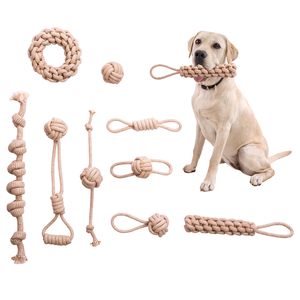 Sang trọng bền vững Dummy tugboat Dog Toy bền bông-gai hỗn hợp Knot Rope Bóng Giá cho trung thành chó đồng hành - Product Image 1