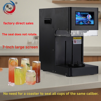 Machine de scellage automatique électrique pour bouteilles en PET et canettes de soda, pour l'emballage de boissons et de bubble tea, fabriquée en usine