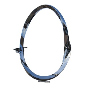 Escultura de Anillo Abstracto de Acero Inoxidable Pulido a Espejo Personalizada para Decoración de Jardín al Aire Libre, Estatua de Arte Metálico Moderno - Product Image 5