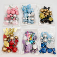 Kit de 28 décorations 3D multicolores en forme de papillon et de feuille pour gâteaux, ensemble de décoration métallique pour anniversaires et mariages
