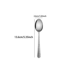 Cuillères à café en acier inoxydable martelé en gros pour restaurants, hôtels et goûters - Product Image 2