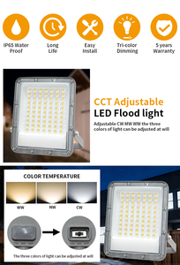 Projecteur LED extérieur 3 CCT sélectionnables (3000K/4000K/6000K) étanche IP65 pour montage mural, jardin - Stock distributeur en gros - Product Image 3