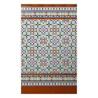 Moldura Rústica de Terracota Sólida de 5 x 20 cm, 6 mm de Grosor, Bordes Rectificados Brillantes, Antideslizante para Baldosas de Patio