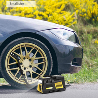 Compresseur d'air numérique pour voiture, pompe à air pour pneus avec fonction d'arrêt automatique, lumière LED d'urgence, étui de transport, ensemble d'adaptateurs de buses