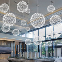 Lustre boule d'étincelle C-223 pour hôtel centre commercial département des ventes lait thé Atrium lampe barre lampe Restaurant lustre étoilé