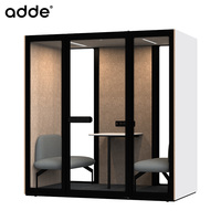 Cabines de bureau insonorisées en bois pour 4 personnes, les plus populaires, pour un travail silencieux et une intimité professionnelle
