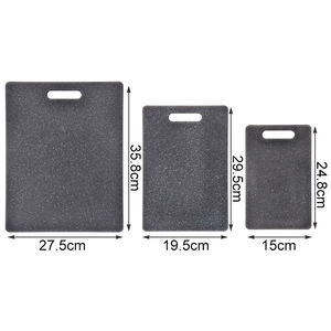 Marble Look PP Cutting Board Set 3 Pcs Rectangle Dishwasher Safe For Kitchen Use - Product Image 2