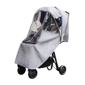 Di Vendita caldo Del Bambino Passeggino Grande Anti-Uv Biancheria di Plastica In PVC di Ventilazione Floreale Trasparente <span class=keywords><strong>Universale</strong></span> Passeggino Copertura Della Pioggia - Product Image 2