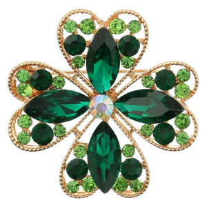 Broche en forma de trébol de cuatro hojas, adecuado para accesorios de ropa, broche de estilo moderno y a la moda. - Product Image 2